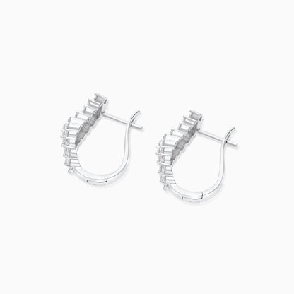 18K white gold earrings with natural diamonds - Scala