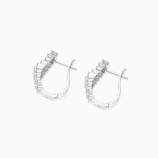 18K white gold earrings with natural diamonds - Scala
