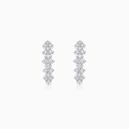 18K white gold earrings with natural diamonds - Scala