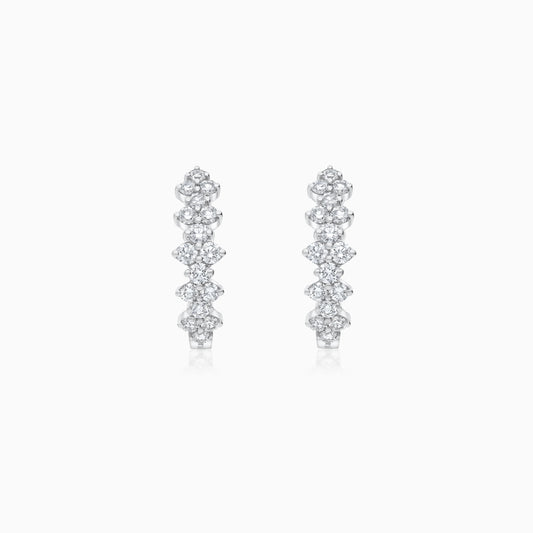 18K white gold earrings with natural diamonds - Scala