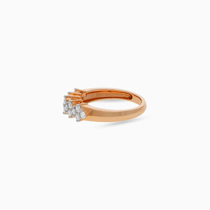 18K Rose Gold Ring Adorned with Natural Diamonds from the Scala Collection