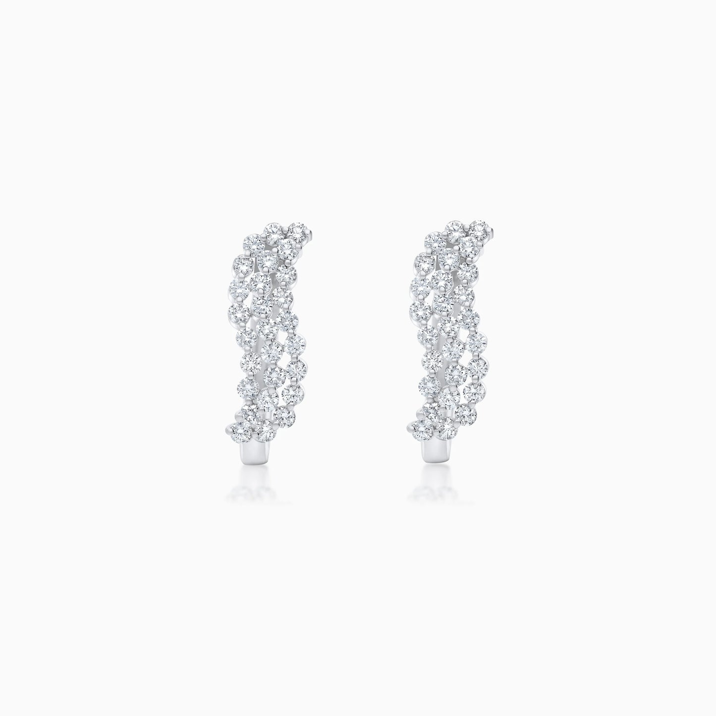 Luxurious White Gold Natural Diamond Earrings – Scala
