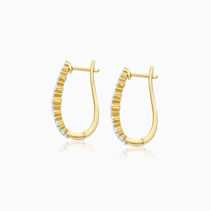 Luxury Scala 18k yellow gold earrings with natural diamonds stones
