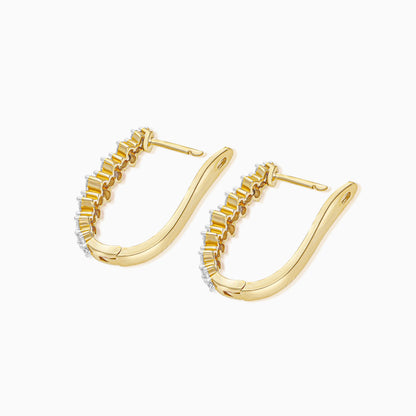 Luxury Scala 18k yellow gold earrings with natural diamonds stones