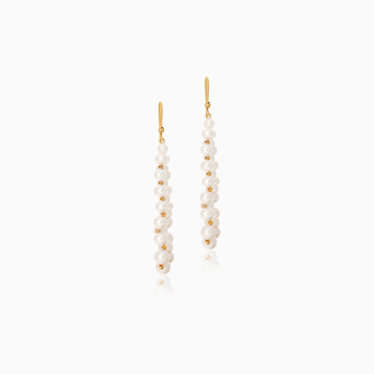 18K Yellow Gold Earrings with Elegant Modern Design – Danah Collection