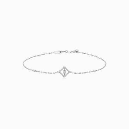 18K White Gold Bracelet with Natural Diamonds | Dancing Diamond Collection