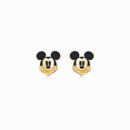 18k Yellow Gold Mickey Mouse Earrings for Kids | Disney Collection
