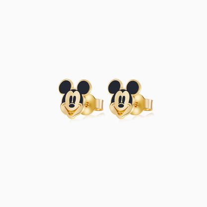 18k Yellow Gold Mickey Mouse Earrings for Kids | Disney Collection