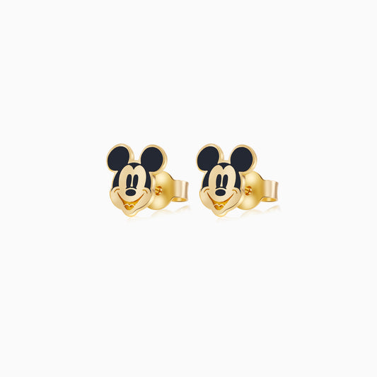 18k Yellow Gold Mickey Mouse Earrings for Kids | Disney Collection