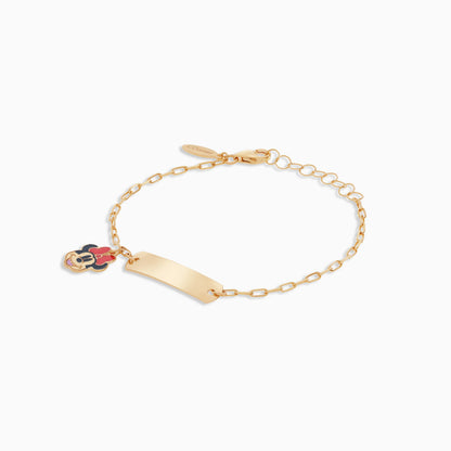 18K Yellow Gold Minnie Mouse Bracelet for Kids | Disney Collection