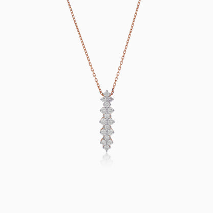18K Rose Gold Necklace with Natural Diamonds – Scala Collection