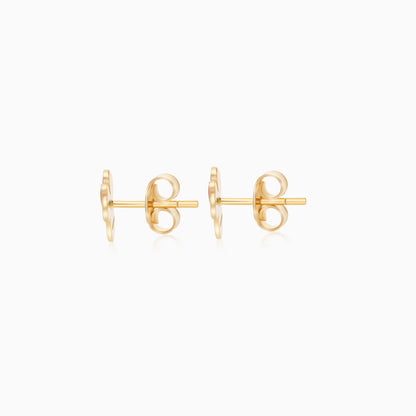 Mickey & Friends 18K Yellow Gold Mini Mouse Bow Earrings with Natural Diamonds & Enamel | Disney Collection