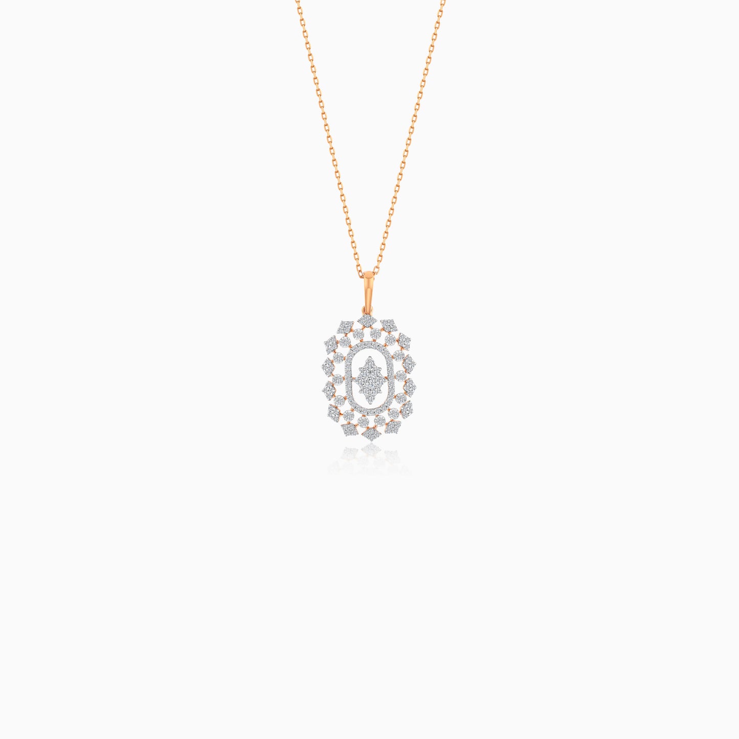 18K Gold Natural Diamonds Pendant Chain - Ada Collection