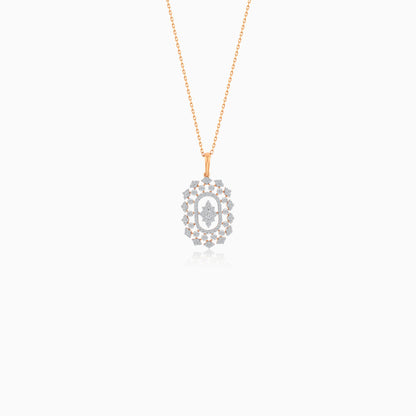 18K Gold Natural Diamonds Pendant Chain - Ada Collection