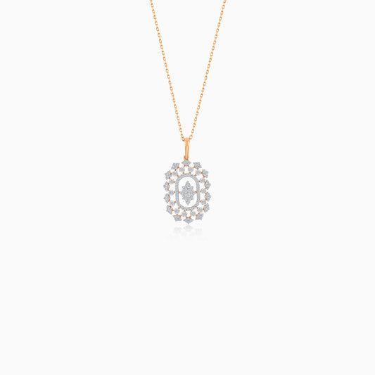 18K Gold Natural Diamonds Pendant Chain - Ada Collection