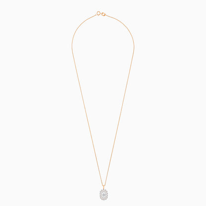 18K Gold Natural Diamonds Pendant Chain - Ada Collection