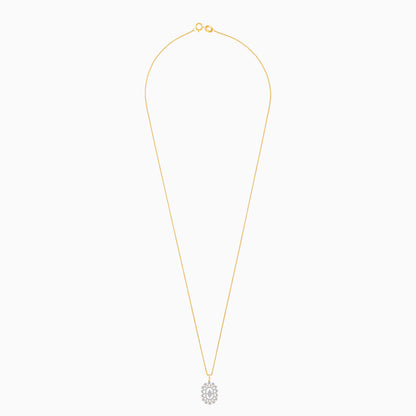 18K Gold Natural Diamonds Pendant Chain - Ada Collection