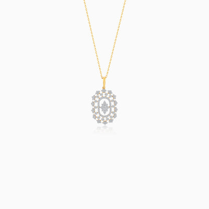 18K Gold Natural Diamonds Pendant Chain - Ada Collection