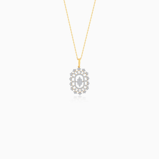 18K Gold Natural Diamonds Pendant Chain - Ada Collection