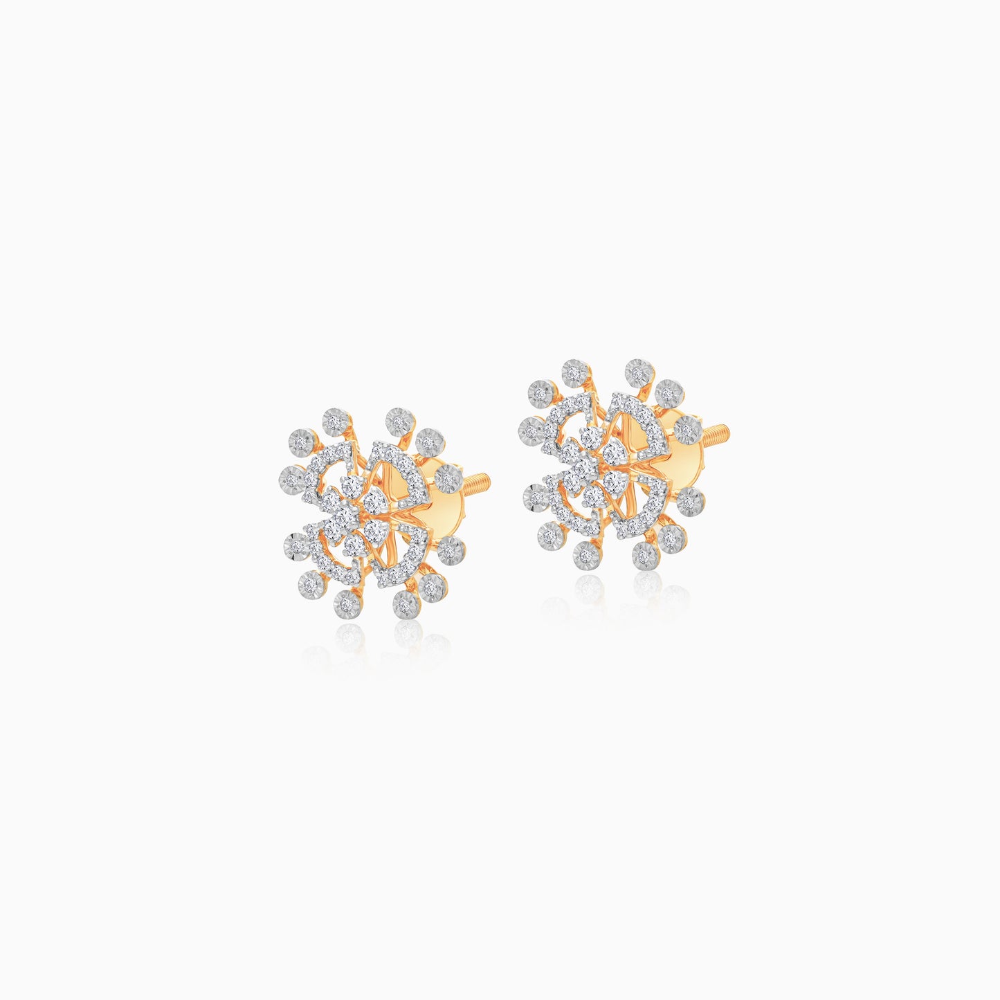 18K Gold and Natural Diamonds Pair of Earrings - Ada Collection