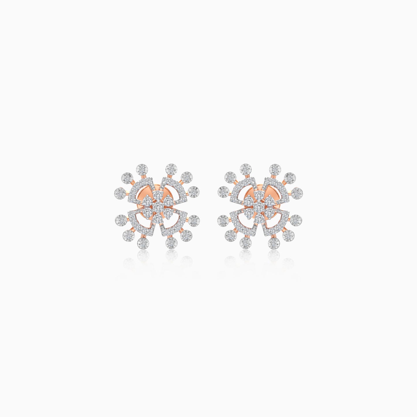 18K Gold and Natural Diamonds Pair of Earrings - Ada Collection