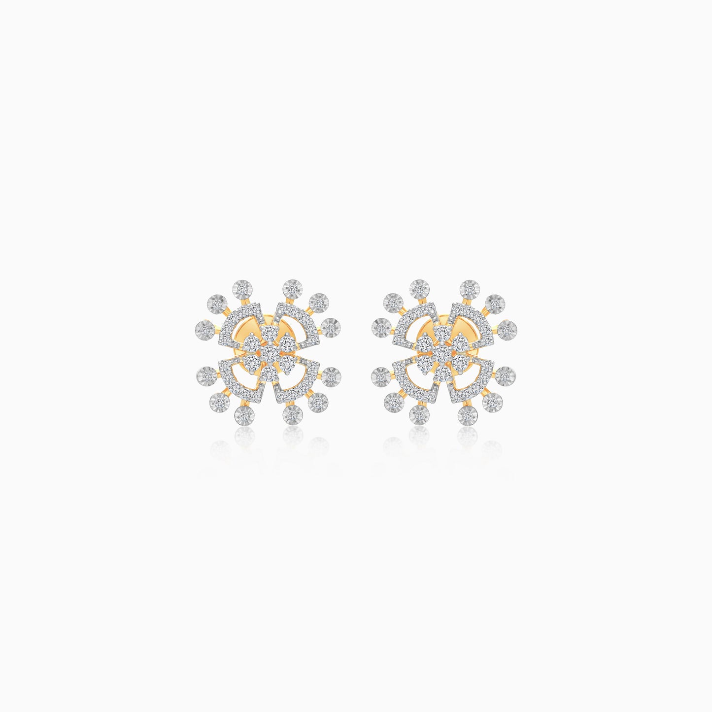 18K Gold and Natural Diamonds Pair of Earrings - Ada Collection