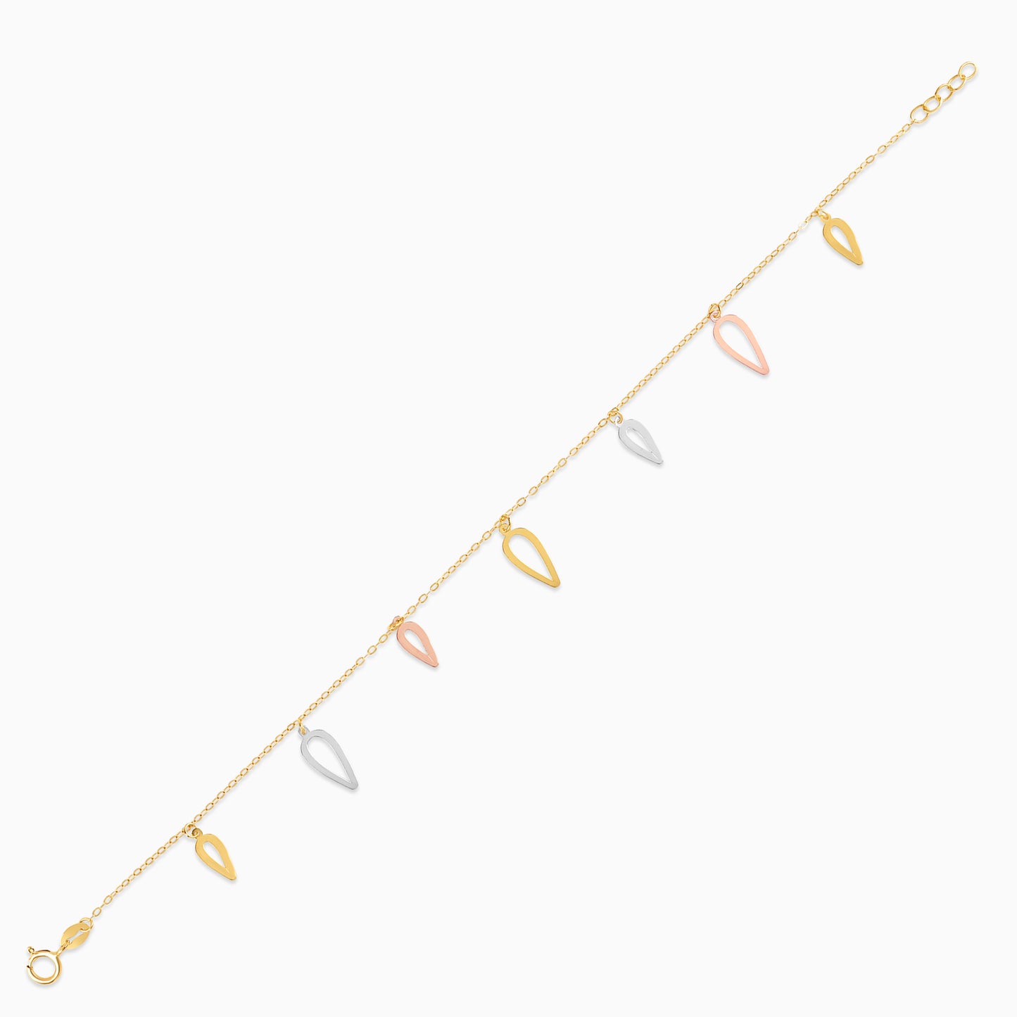 18K Multi-colour Charm Bracelet