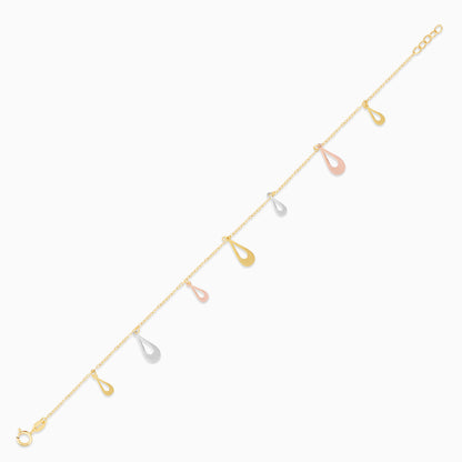 18K Multi-colour Dangling Bracelet