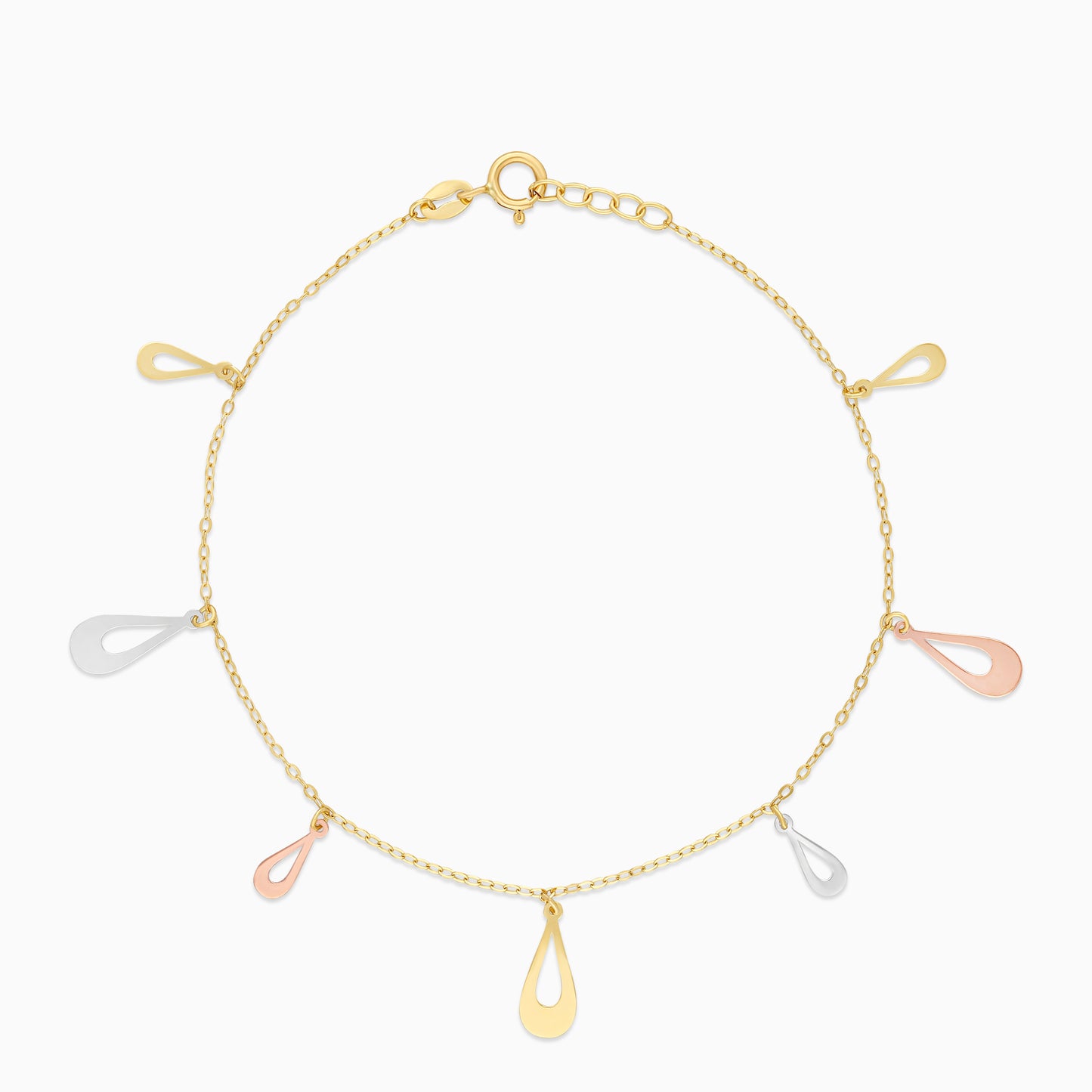 18K Multi-colour Dangling Bracelet
