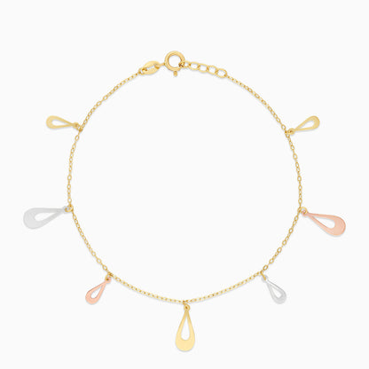 18K Multi-colour Dangling Bracelet