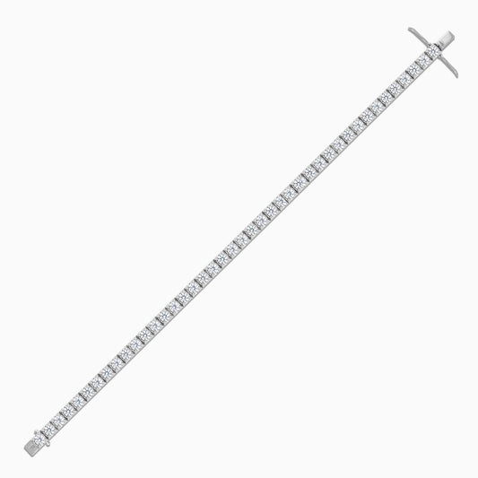 Tennis Bracelet 5.0ct Natural Diamond Star Setting in 18K White Gold