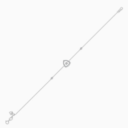 18K White Gold with Dancing Natural Diamond Bracelet
