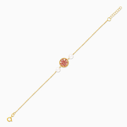 18K Yellow Gold Bracelet with Pearls - Qelada Collection