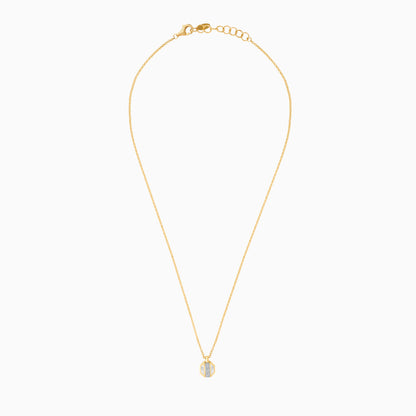 18K Gold Chain with Mother of Pearl and Natural Diamonds - Bovo Collection