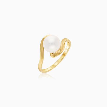 18K Yellow Gold Freshwater Pearl Ring Danah