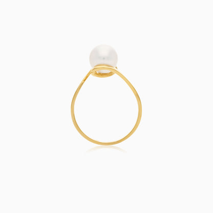 18K Yellow Gold Freshwater Pearl Ring Danah