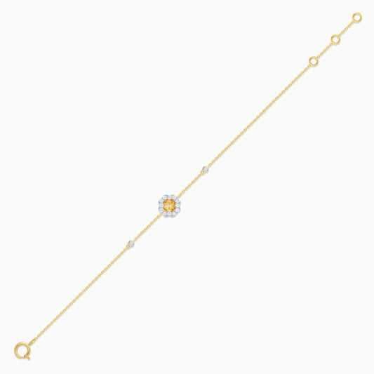 18K Yellow Gold Kids Bracelet with Natural Diamonds - Farfalla