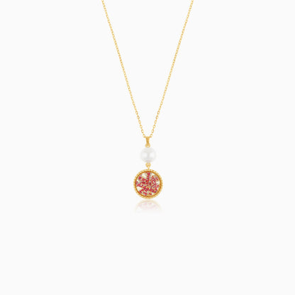 18K Yellow Gold Necklace with Pearl - Qelada Collection