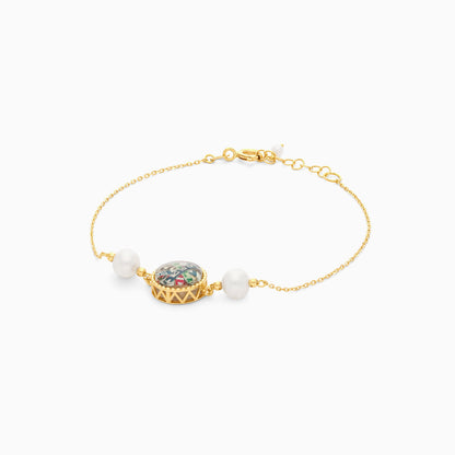 18K Yellow Gold Pearl Bracelet - Qelada Collection