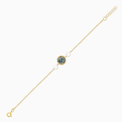 18K Yellow Gold Pearl Bracelet - Qelada