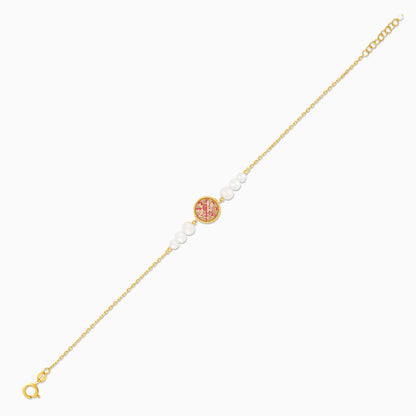 18K Yellow Gold Pearl Bracelet - Qelada Collection