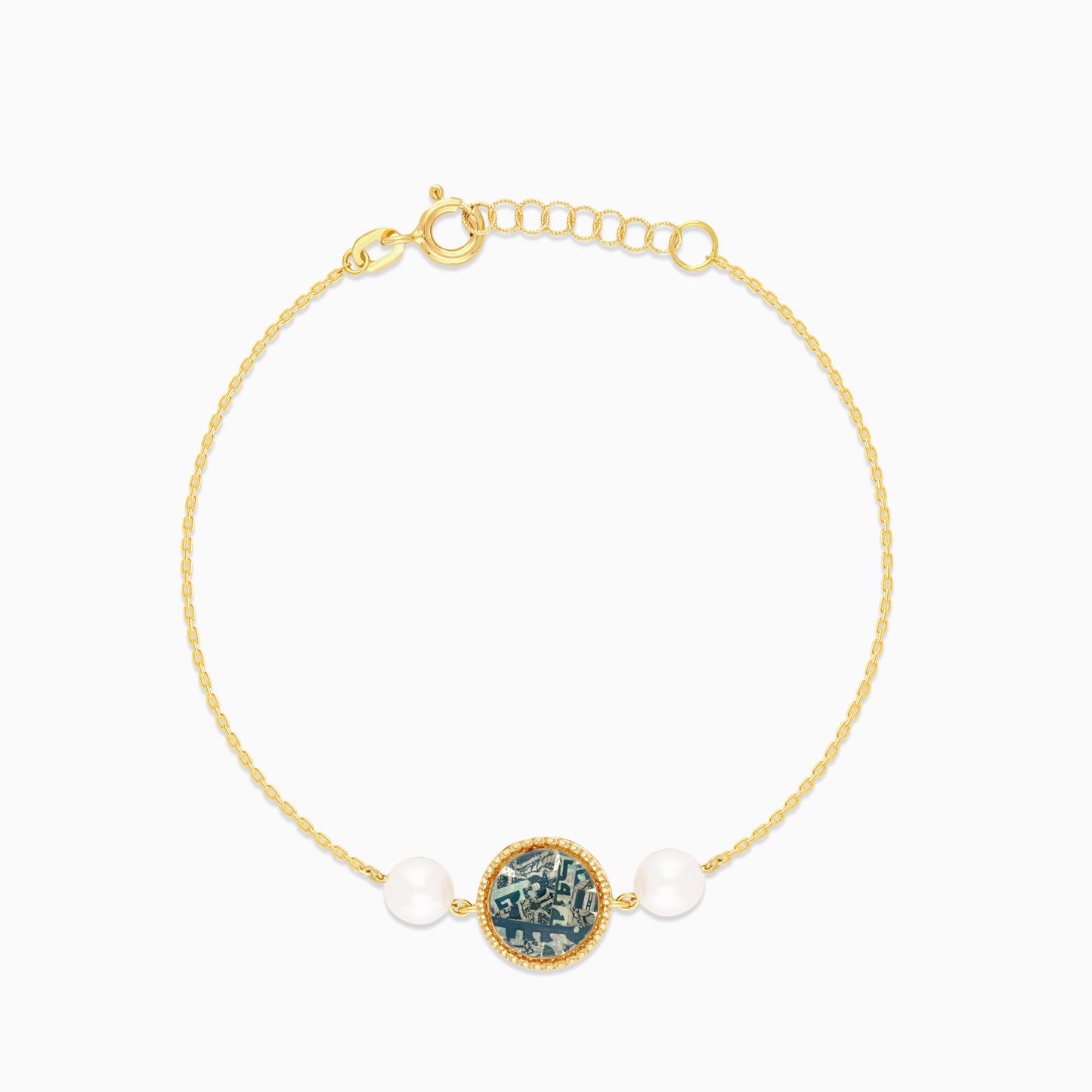 18K Yellow Gold Pearl Bracelet - Qelada