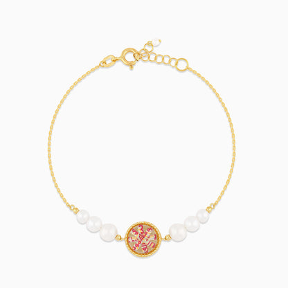 18K Yellow Gold Pearl Bracelet - Qelada Collection