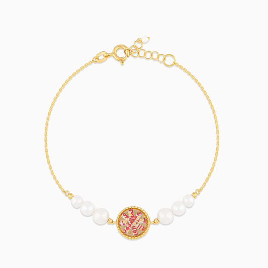 18K Yellow Gold Pearl Bracelet - Qelada Collection