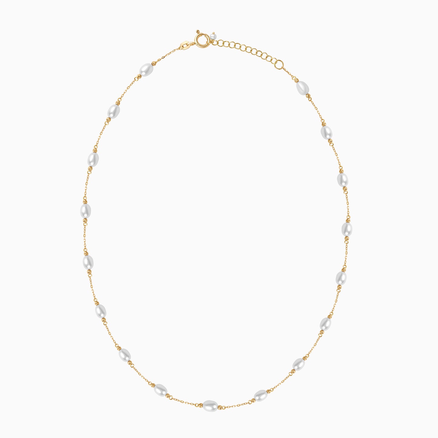 18K Yellow Gold Pearl Choker | Danah Collection