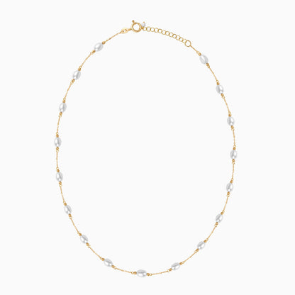 18K Yellow Gold Pearl Choker | Danah Collection
