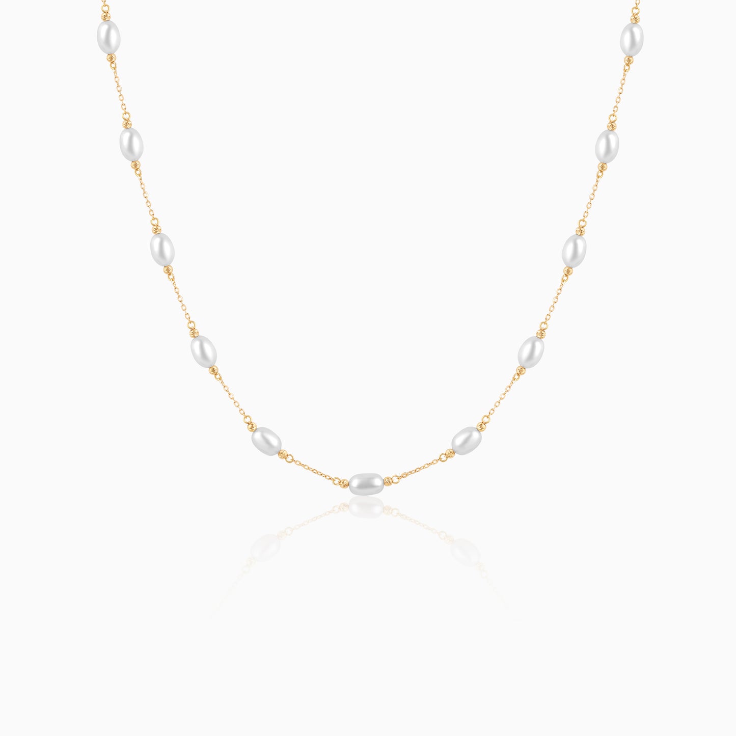 18K Yellow Gold Pearl Choker | Danah Collection