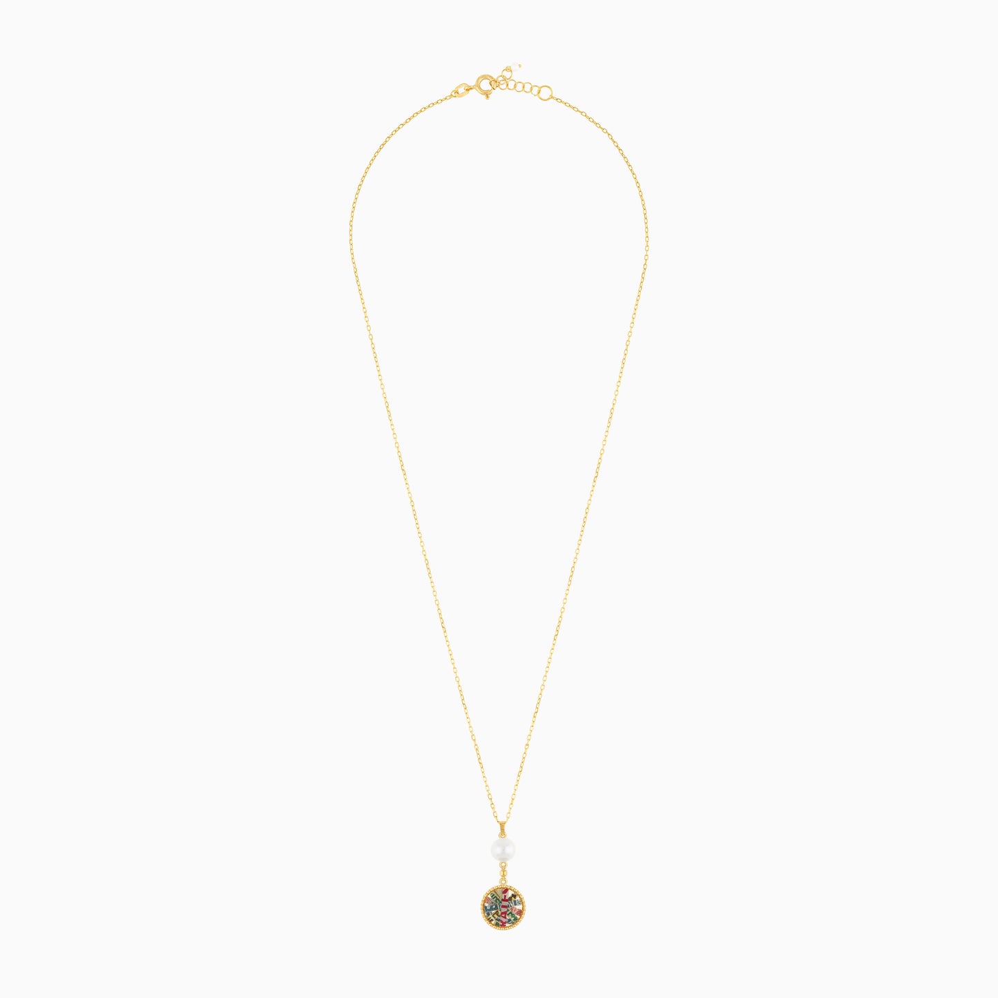 18K Yellow Gold Pearl Necklace - Qelada Collection