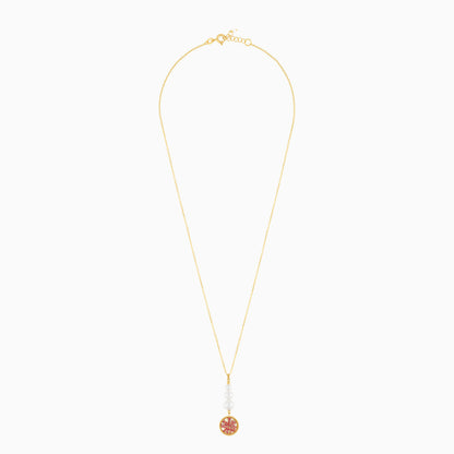 18K Yellow Gold Pearl Necklace - Qelada