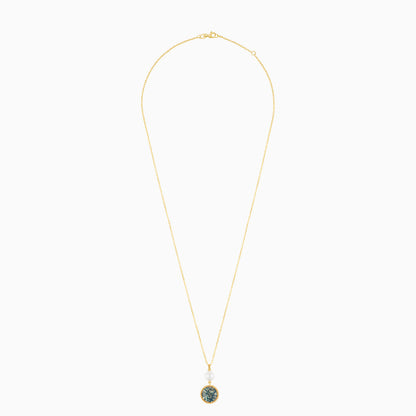 18K Yellow Gold Pearl Necklace - Qelada